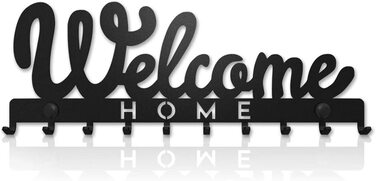 Вішалка для ключів SirHoldeer Welcome Home 30х11 см чорна