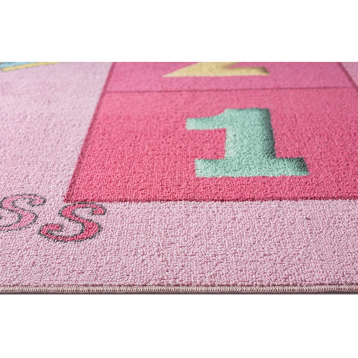 Дитячий килим Happy Life, Дитячий килим, килимок для ігор, що миється, алфавіт, Сірий, (круглий 200 см, цифри-рожевий)