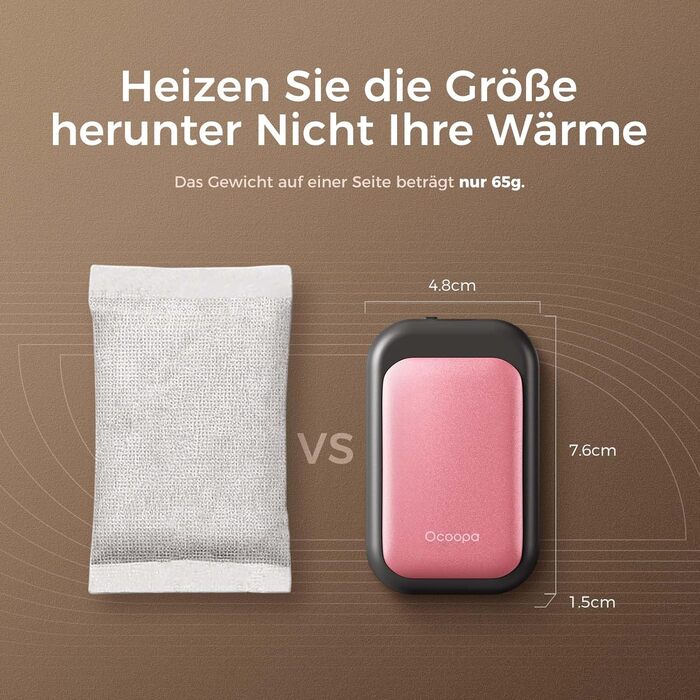 Електричні грілки для рук OCOOPA UT4 Young (рожеві) - 5000mAh, водонепроникні, USB, 2 шт.