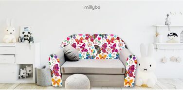 Дитяче диван-ліжко 3в1 з функцією висування, трансформер для дитячої кімнати, м'який пуф-крісло для дівчаток та хлопчиків, модель A33