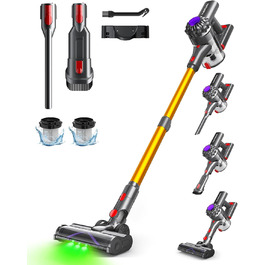 Бездротовий акумуляторний пилосос V15: 35KPa, 6-в-1, для тварин, тверді підлоги та килими