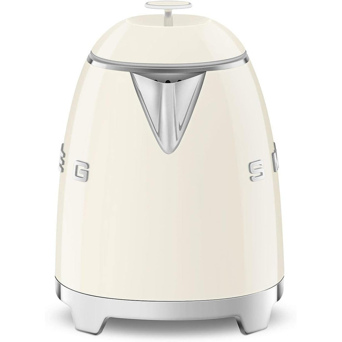 Електричний чайник Smeg KLF05CREU, 0.8 л, кремовий, з нержавіючої сталі, з автовимкненням та індикатором рівня води