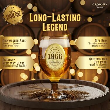 Пивний келих з гравіюванням 60 років, персоналізований подарунок для чоловіка, тата. Декор, листівка на 60-річчя