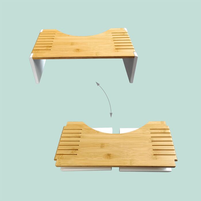 Складаний табурет для туалету Relaxdays з бамбука