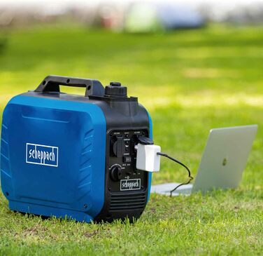 Генератор струму Scheppach SG2500i інверторний бензиновий | 2000W | 2x 230V, 2x USB | 64,1dB