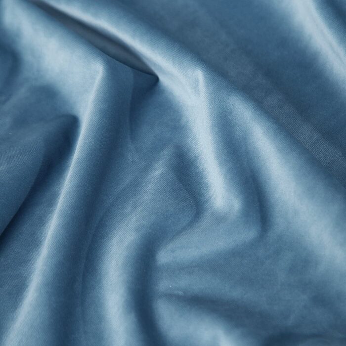 Фіранки для вілли Eurofirany оксамитові м'які оксамитові - стильна фіранка товщиною 290 г/ м2, елегантна гладка однотонна пухнаста сучасна класична вітальня, спальня, вітальня, (10 петель, 140x250 см, синя)