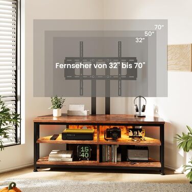 Кутова тумба під телевізор Dripex з кріпленням та LED підсвіткою 106 см