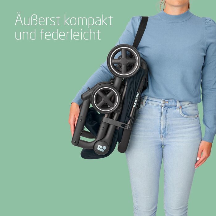 Дитяча коляска Maxi-Cosi Lara2 Essential Graphite, 0-4 роки, до 22 кг, легка та компактна, 3 положення для сну, включаючи повністю горизонтальне, складна, з ременем безпеки