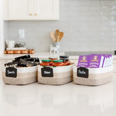 Органайзери для полиць NaturalCozy, прямокутні, 30 x 20,3 x 11,4 см, зелені (3 шт.)