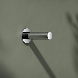 Змінний тримач рулону KEUCO з металу в т.ч. монтажний комплект для склеювання, без свердління, хром, тримач рулону туалетного паперу на 1 рулон, тримач для туалетного паперу, Reva