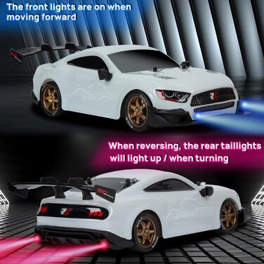 Радіокерований автомобіль 1:14 Drift Car 4WD GT RC для дрифту, пропорційний газ, білий