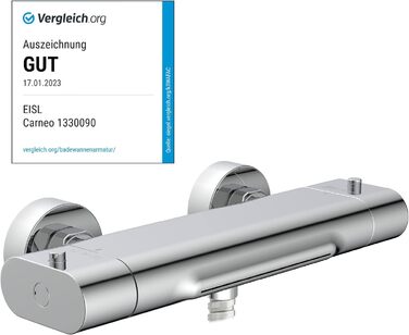 Змішувач для ванни EISL CARNEO з термостатом, водоспадом та захистом від перегріву (38°C), хром