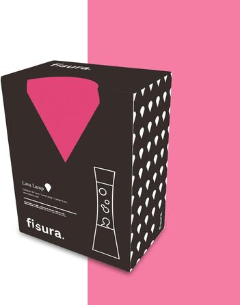 FISURA Лава-лампа Рожева з сердечками, білий цоколь, 39.5 см, з лампочкою