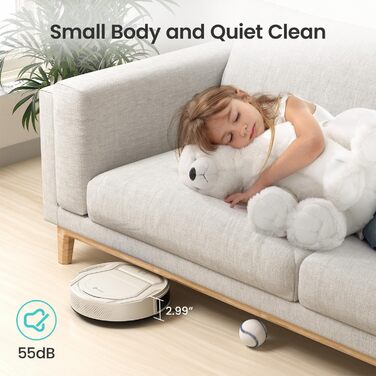 Робот-пилосос LEFANT M2 з функцією миття підлоги, 6000Pa, LiDAR-навігація, зони заборони, керування через APP/Alexa, для шерсті тварин, килимів та твердих підлог (M210PW)