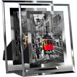 Рамка для фотографій Gift Gardens формату А4 скляна велика Весільна рамка для фотографій друзів і сім'ї рамка для документів (скло 10x15 см)