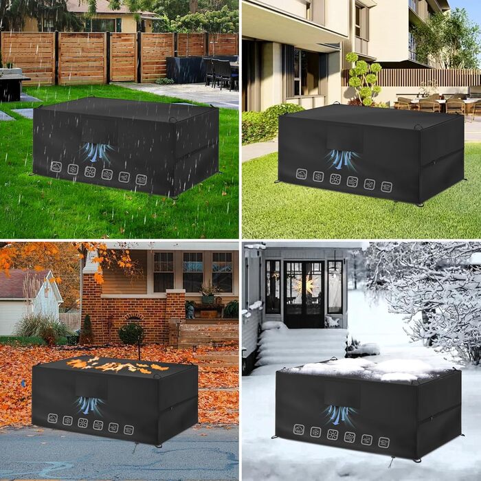 Водонепроникний чохол для садово-патіо меблів 200*160*70 см, 420D Oxford, захист від УФ, анти-PU, зимовий, для саду та тераси