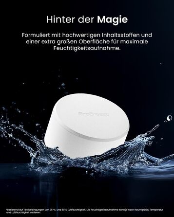 Зволожувач повітря Pro Breeze Osmo - безшумний, перезаповнюваний, для дому, спальні, шафи, авто - таблетка 700г (до 100 днів)