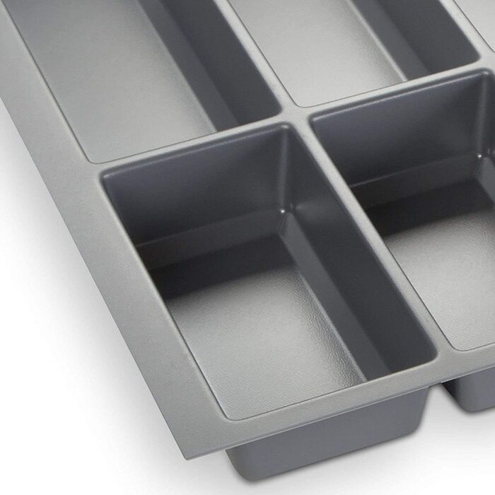 Універсальна вставка для столових приладів сріблясто-сірий ящик для столових приладів для ящика 60 (473,5 x 526 мм) (ширина 326 мм (для корпусу 40))