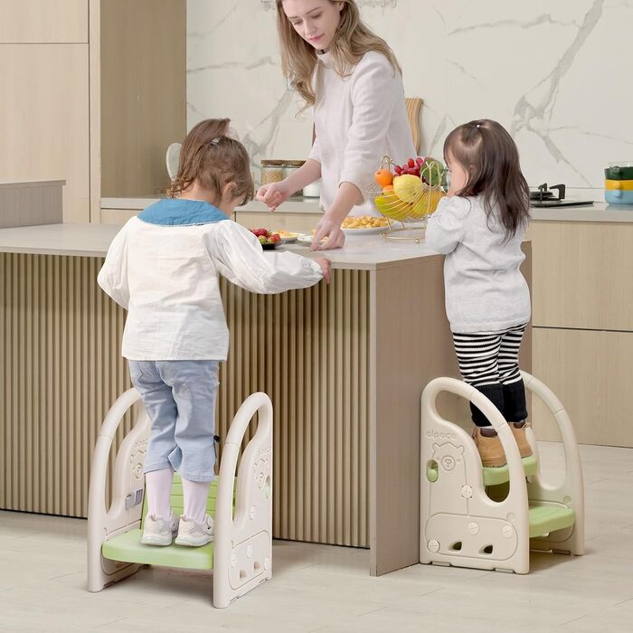 Триттхокер для дітей Onasti з 2 ступенів, регульована висота, зелений