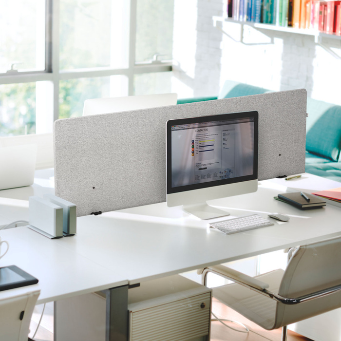 Акустична перегородка для офісу FLEXMIUT D 160 см світло-сіра hjh OFFICE