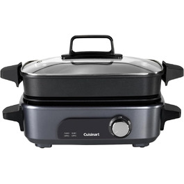 Мультиварка Cuisinart Cook In 5 in 1: гриль, тушкування, приготування на пару, варіння та приготування в мультиварці | Нержавіюча сталь, антипригарне покриття, сталеві пластини та сковороди