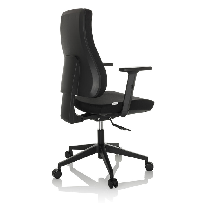 Офісне крісло MATHES, обтягнуте тканиною, чорного кольору. hjh OFFICE