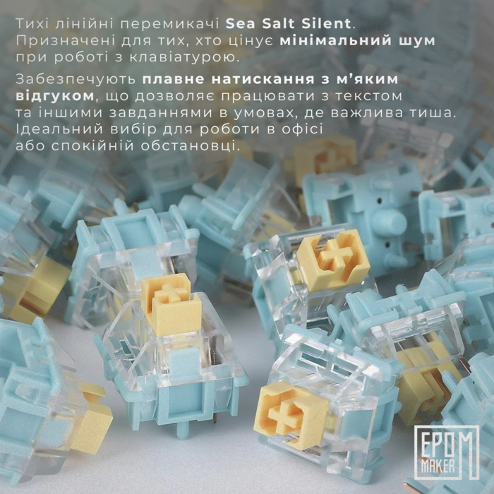 Клавіатура механічна бездротова EPOMAKER TH80 PRO V2 Sea Salt Silent Black (TH80-PROV2-B-SS)