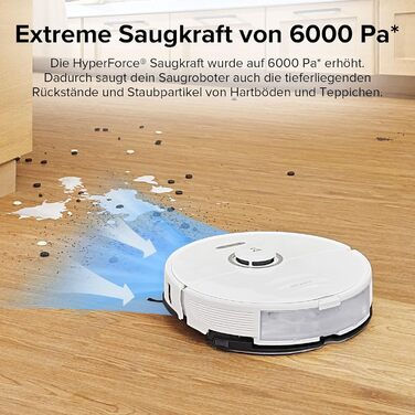 Робот-пилосос Roborock S8 з подвійною щіткою, 6000 Па, 3D навігація, для шерсті тварин, сумісний з Alexa (оновлена версія S7)