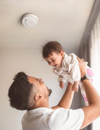 X-Sense Покращений димовий сповіщувач з батареєю на 10 років, фотоелектричний сенсор, сертифікований EN14604, SD2J0AX, набір 10 шт. Білий