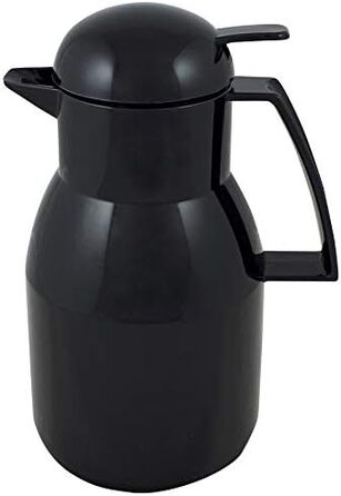 Термос Helios Top Push, 1 літр, чорний (пластикова ізоляція)