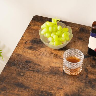 HOOBRO Барт-стіл 2-ярусний, високий, для кухні, балкону, вітальні, конференцзалу, бару, рустикального стилю, коричнево-чорний (EBF51BT01)