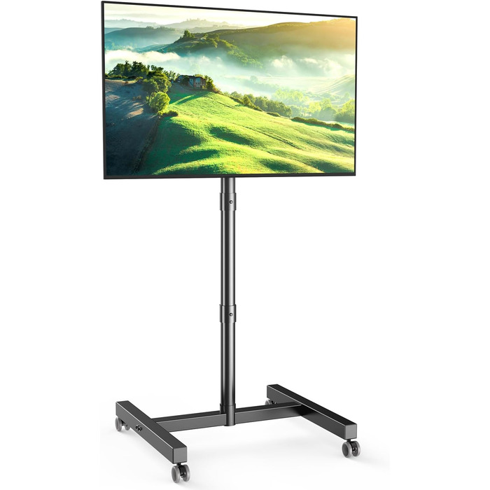 Мобільний підставка для телевізора на колесах FORGING MOUNT, 23-60 дюймів, регулювання висоти та нахилу, VESA 400x400, до 40 кг