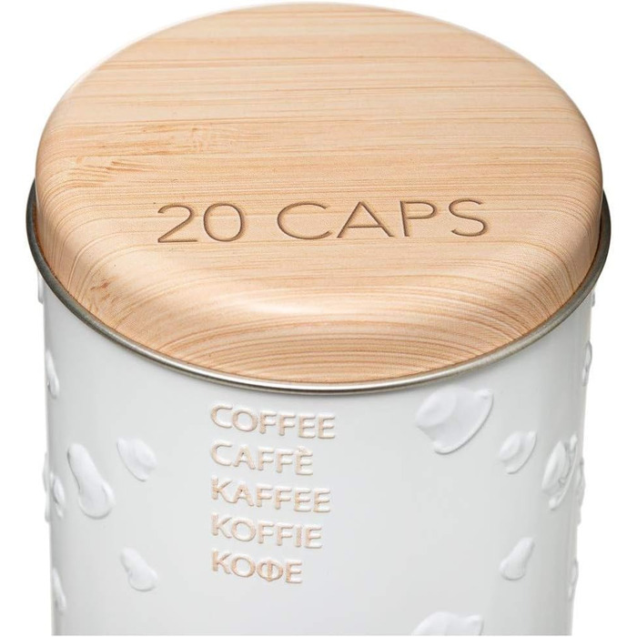 Коробка для кавових капсул - Коробка для кавових стручків - Тримач для капсул, білий (18x8 см)