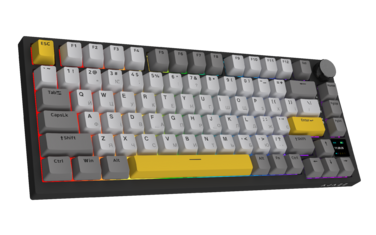 Бездротова механічна клавіатура Ajazz AK820 PRO 75% Flying Fish Switch Black RGB (AK820PRO-FF-BGY)