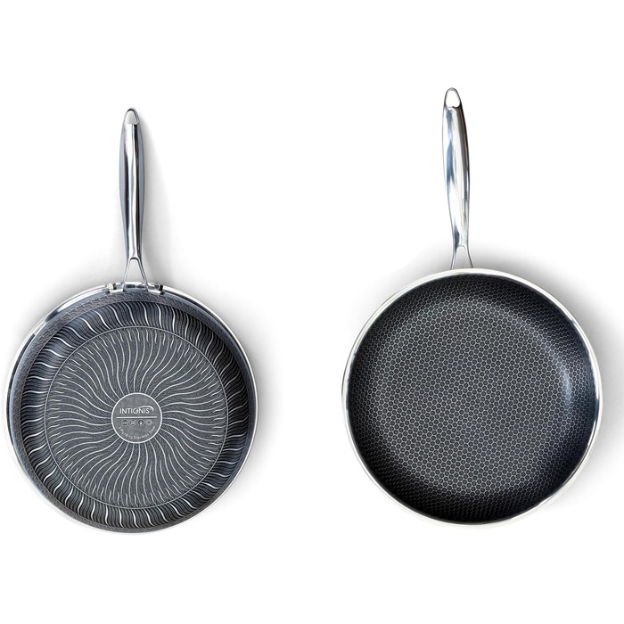 Сковорода INTIGNIS® з кришкою – 30 см / 12 дюймів / 6 л – з антипригарним покриттям | Стійка до подряпин | Глибока | Без хімікатів | Сковорода з нержавіючої сталі