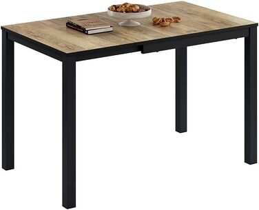 Розсувний обідній стіл Vicco Granny, 120x70 см, дуб/антрацит, 80-120x76x70 см