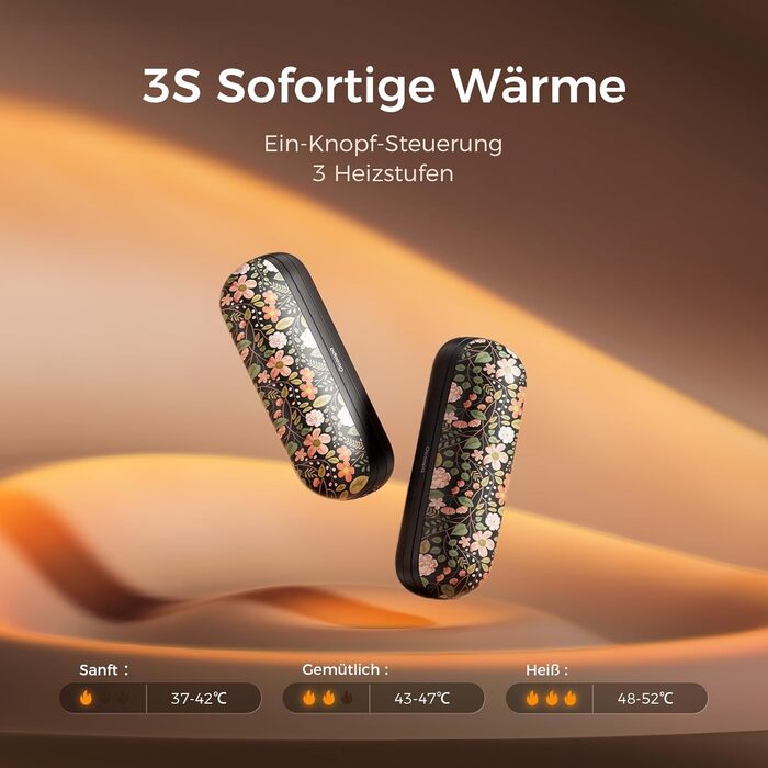 Грілки для рук OCOOPA UT2S Mini, 5200mAh, 2 шт., Магнітні, Електричні, для кемпінгу та міста