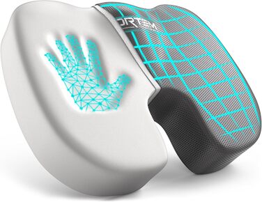 FORTEM Подушка для сидіння, м'яка подушка на офісне крісло, подушка для комп'ютерного крісла з Memory Foam, антиковзаюча подушка для сидіння для геймінгу, автокрісла, комп'ютерного крісла, знімний чохол, велика (сірий сітчастий матеріал, велика щільність)