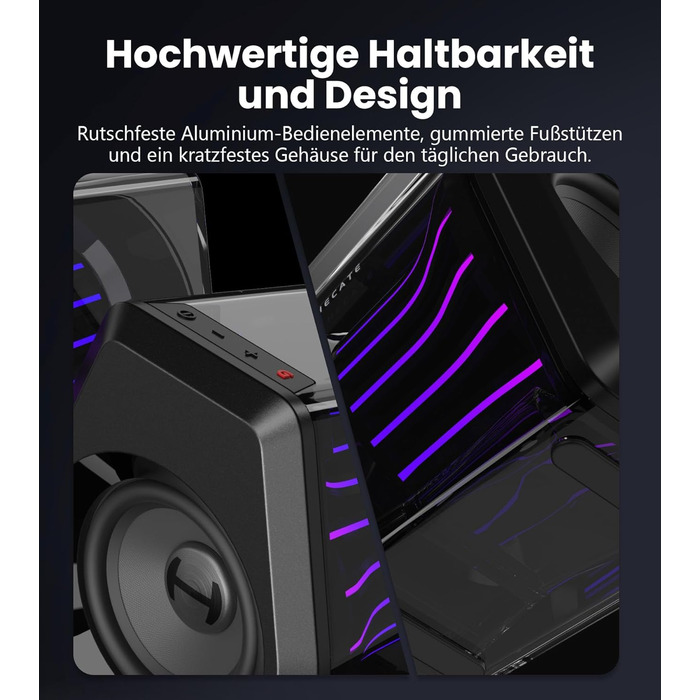 Edifier G2000 Pro - Bluetooth колонки для комп'ютера з 7.1 об'ємним звуком, RGB підсвічуванням, USB та Aux входами (білі)