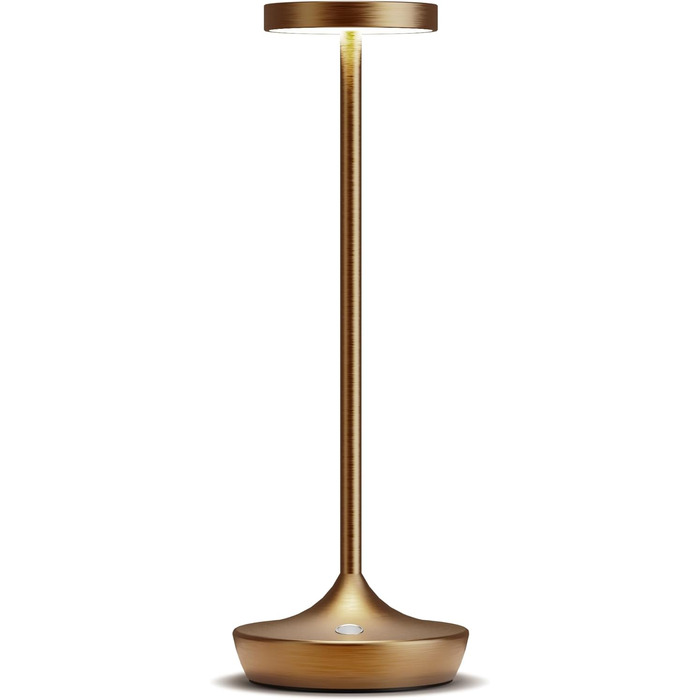 LED настільна лампа бездротова з димуванням, 3 кольори, 6000 mAh, IP54, для дому та кемпінгу (Титан)