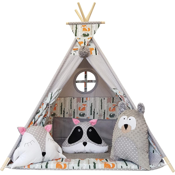 Дитячий намет-тіпі Ізабель: ігровий набір для дому та вулиці, індіанський намет-тіпі з вікном та аксесуарами