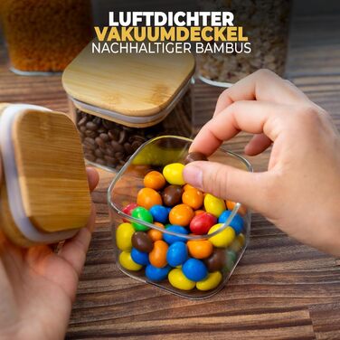 Скляні банки для зберігання з кришкою, круглі - 5 шт по 850 мл, посилене скло, герметичні контейнери для продуктів, кухонні органайзери (12 шт, кутові)