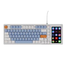 Ігрова механічна клавіатура Ajazz AKP815 Red Switch -  White Blue Orange-RGB-Wired