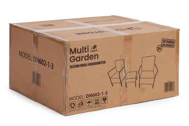 Комплект садових меблів MultiGarden із пластику, чорний, 3 предмети