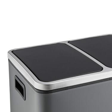Ківш для сміття SVITA TM2X15, 30 літрів, сірий, дизайнерський, для відділення сміття, сміттєва корзина, система поділу кухонного приладдя