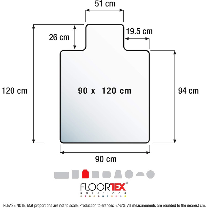 Килимок для стільця Advantagemat з ПВХ для твердої підлоги, 134 x 115 см (120 x 90 см, тверда підлога з губою)