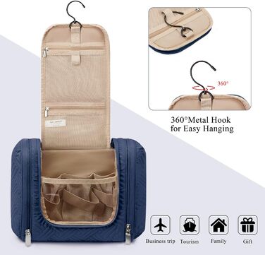 Жіночий клатч-органайзер BAGSMART travel clutch organizer (M, темно-синій-2)