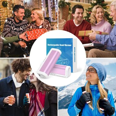 Електричні грілки для рук 2 шт. - багаторазові, USB, з 3 режимами нагріву, для дітей та жінок (рожеві)
