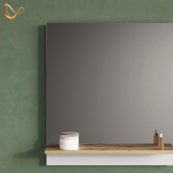 Дзеркало для ванної кімнати Livinity Timavo з полицею, білий, 60 x 67 см