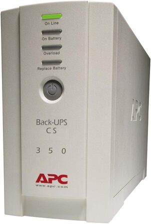 ДБЖ APC Back-UPS CS - BK350EI - джерело безперебійного живлення 350 ВА (4 виходи IEC, захист від перенапруг) Вихідна потужність 350 ВА одинарна